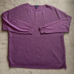 WESTBOUND WOMAN SWEATER Plus Size 2X Long Sleeve PURPLE